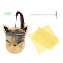 1Set Duimpiano Kalimba 17 Toetsen Hout Metaal Beginners Set