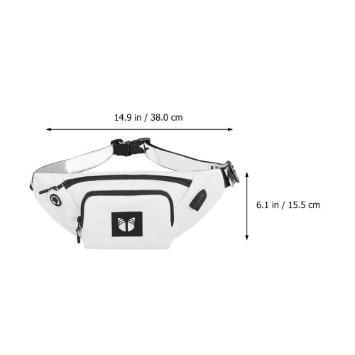 1St Modieuze Witte Waist Bag Multifunctioneel Vrouw En Man 1