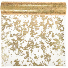 1Gouden Tafelloper Polyester Met Glans Voor Feestelijke Tafeldecoratie