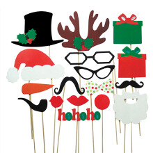 17St Kerst Foto Props Set Met Mutsen En Mokken Voor Feest En Bruiloft