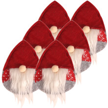 6St Feestelijke Kerst Bestekhouder Voor En in Rood