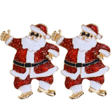 2St Metalen Kerstbroche Dames En