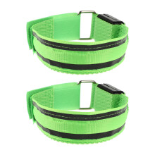 2St Lichtgevende Hardlooparmband Nylon Reflecterend Sportaccessoire