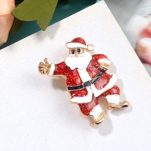 2St Metalen Kerstbroche Dames En 2