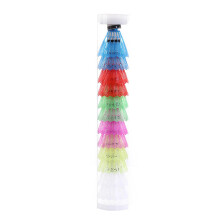 (12 Color Bubble) 12pcs Colorful Badminton Shuttlecocks Highly Stable Reliable Material Badminton Balls Suitable for Indoor and Outdoor Ma