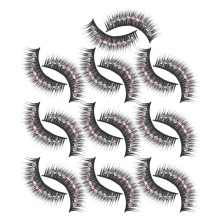 10Paren Lange Valse Kunstvezel Voor Draagbaar Makeup