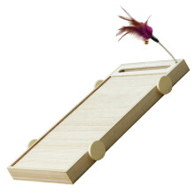 1Houten Kattenkrabpaal Met Speels Ontwerp Huisdieren