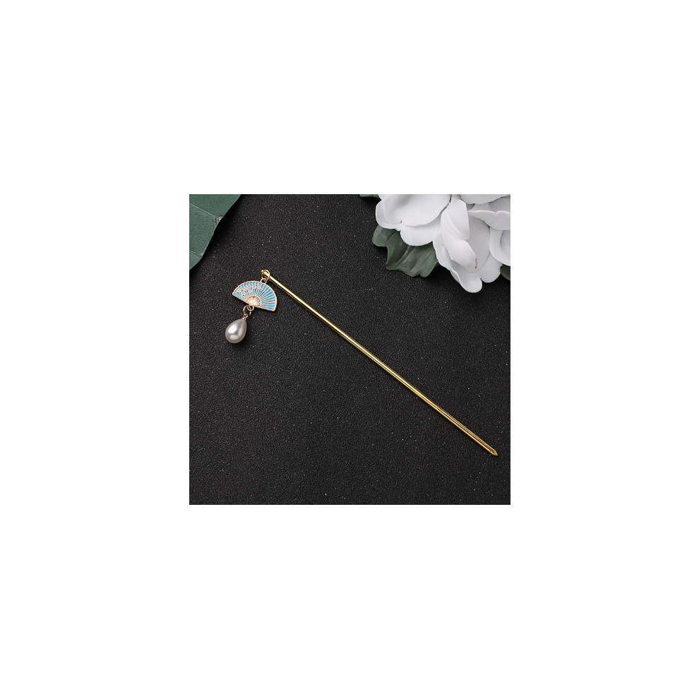 Dachuang Beauty (Blue) Vintage Chinese Hair Stick For Hanfu
