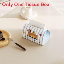 (Style D)Cartoon Puppy Tissue Box With Pu Construction For Vehicle And Living Decor Room