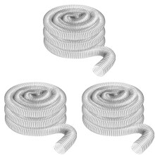 3X Tubo per Raccolta Polveri PVC Trasparente con Diametro Esterno 2 Pollici e 50 mm, da Utilizzare con Collettori di Polveri con Porte 2 Pollici.per