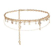 Popualr Pearls Waist Chain Waist Jewelry Adjustable Chain-Gold