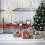 5Rollen Feestdecoratie Lint Kerst Print Glad Polyester 8