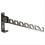 (Black)Aluminum Wall Mount Retractable Clothes Hanger With Foldable For Tools Home 2