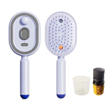 (C) 3 in 1 Self Cleaning Steam Essential Oil Brush Rechargeable Spray Scalp Massager Combs