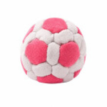 (White Pink)Child Plush Soccer Ball For Training And Play With Soft Material Design Portable