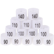 100St Transparante Plastic Maatmarkers Kledinghangers Wit