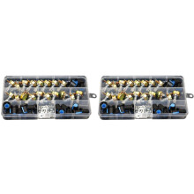 36Pcs WH148 Single Potentiometer Kit B1K/5K/10K/20K/50K/100K/500K/1M with Knobs Single Potentiometer Set Shaft Nuts
