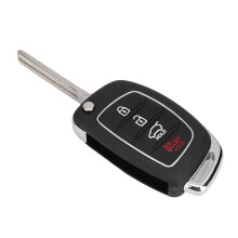 Boîtier de télécommande pour Hyundai Santa Fe, télécommande à clé pliable avec transfert électronique interne et entrée sans clé, clé de