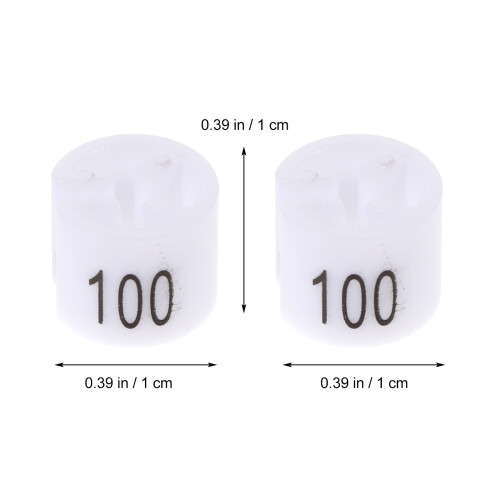 100St Transparante Plastic Maatmarkers Kledinghangers Wit 1