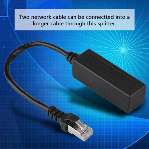 Διαχωριστής Ethernet για RJ45Port, Καλώδιο επέκτασης δικτύου με επιχρυσωμένο πυρήνα και 1