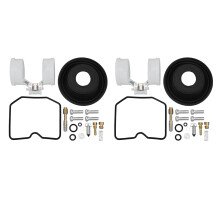 Mejora del motor, kit de reparación del carburador, reemplazo del flotador de diafragma para Kawasaki Vulcan500/EN500 1991-1995, incluye 34 piezas