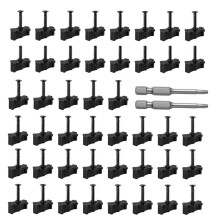 200Pcs Hidden Fasteners, Hidden Deck Fasteners for Composite Decking Boards,Lasiever Nylon Hidden Fasteners with Screws