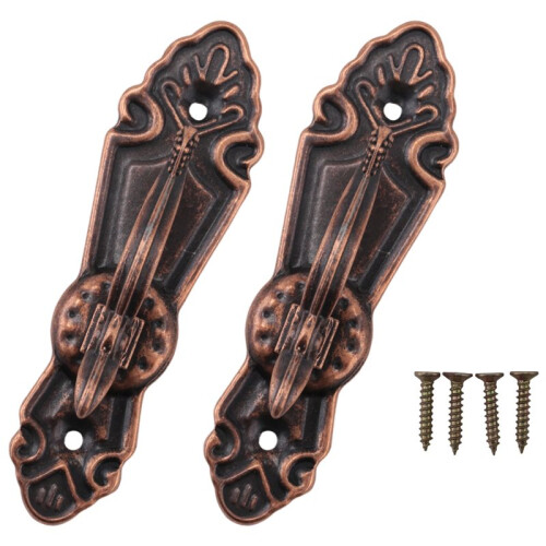Metal Curtain Tassel Tie Back Tieback  Wall Hooks 2PCS Red bronze