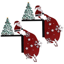 Christmas Door Toppers Decor, Top Door Frame Corner Sign Decorations, Home Frame Decor Ornament for Home Decor D