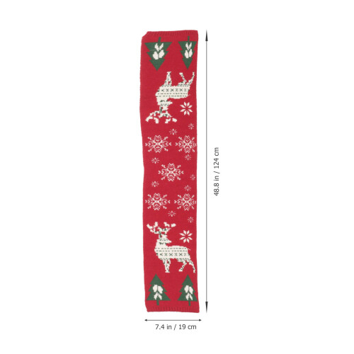 1Christmas Knit Scarf Rood Sjaal 1