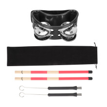 1Set Jazz Drum Wave Met Nylon Borstel En Zwart Bamboe Stick