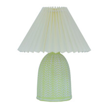 1Decoratieve Bureaulamp Met LED En Zachte Beige Stof