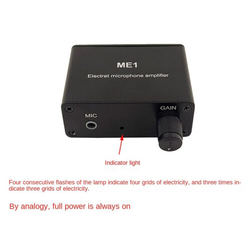 3.5mm ME1 Condenser Microphone Headphone Amplifier Audio Preamplifier Mixing Board