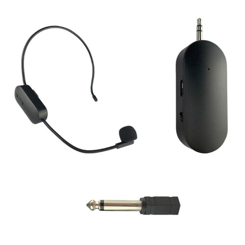 2.4G Wireless -Mounted Lavalier Microphone Set Transmitter with Receiver for Amplifier Voice Speaker 1 to 1