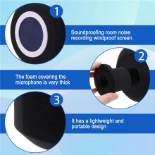 Microphone Wind -Filter Shield Acoustic for Record Studios Mic Sound-Absorbing Foam for Most Microphones Stand A