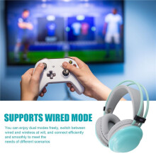 RGB Gaming Headphones Wireless Headphone E-Sports Game Headset Dynamic Lightingcomputer Headphone Mint Green