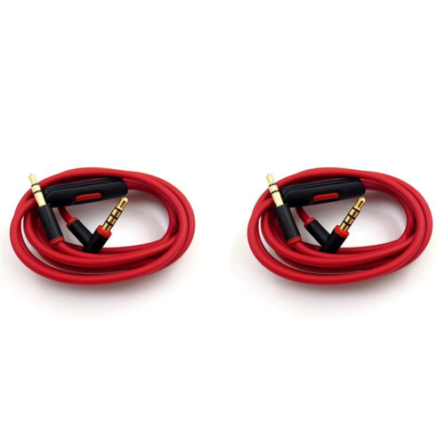 2X Replacement Remote Talk Audio Cable for  Studio, Executive, Mixer, Solo HD, Wireless(Black+Red)