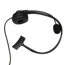 5X USB Call Center Headset with Noise Cancelling Mic Monaural Headphone for PC Home Office Phone Service Plug and