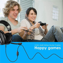 10X Replacement Headset Cable, 2.0M Inline Mute Cable Cord for Astro A10 Gaming Headsets Ps4 Controller Headphone