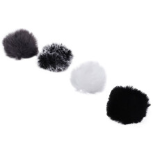 5X Lavalier Microphone Furry Windscreen Fur Windshield Wind Muff Soft for Lapel Lavalier Mic 5mm
