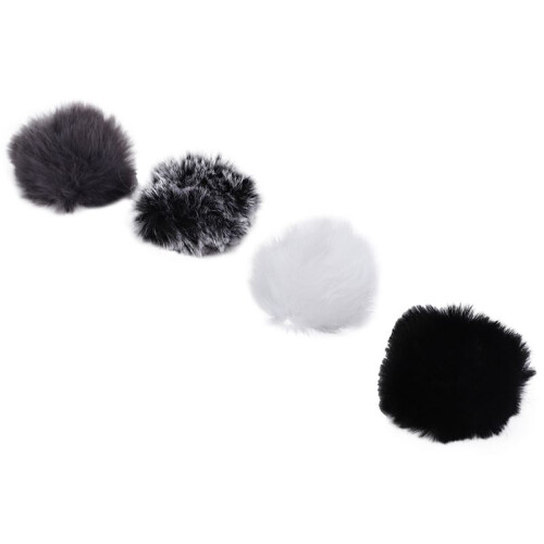 5X Lavalier Microphone Furry Windscreen Fur Windshield Wind Muff Soft for    Lapel Lavalier Mic 5mm