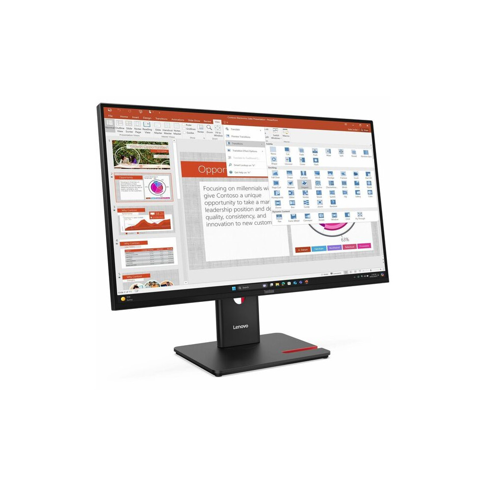 Lenovo Thinkvision T27-40 27" Class Lcd Monitor - 68.6 Cm (27") Viewable - Vesa Mountcompatible