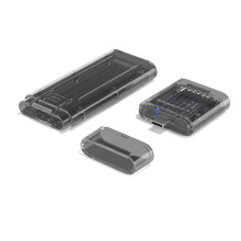 Detachable M.2 NVMe SSD Enclosure M.2 to Type-C USB3.2 External Adapter NVME SSD Case Box Laptop Accessories Clear Black
