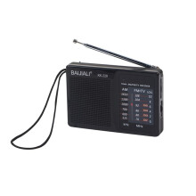 BAIJIALI Odbiornik Radiowy Radio Retro Wszechstronne Radio Przenośne FM AM na Całą Falę na Zewnątrz Kemping Czarny