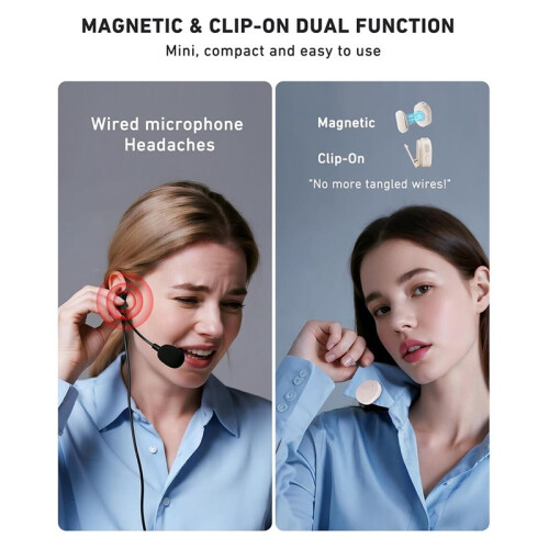 Voice Amplifier for Teachers with Wireless Lavalier Lapel Microphone Portable  Microphone & Speaker 1