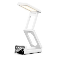Multifunctional Soundless Alarm Clock Folding Carryable Design Nightlight Feature for Night Reading Travelling