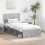 VidaXL vidaXL Bed Frame Concerte Grey 90 x 190 cm Solid Pine Wood 1
