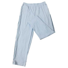 Trendy oversized katoenmixbroek, perfect voor yoga- en-Blauwe L