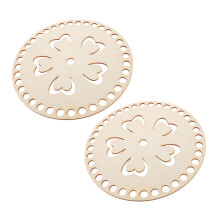 2St Tasbodem Van Hout Voor DIY Mand En Handtas Beige