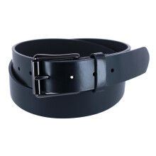 Dickies Men's Cut Edge Bridle Belt with Dark Gunmetal Roller Buckle