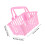 10St Kinder Speelmandjes Plastic Mini Boodschappenmand Roze 2
